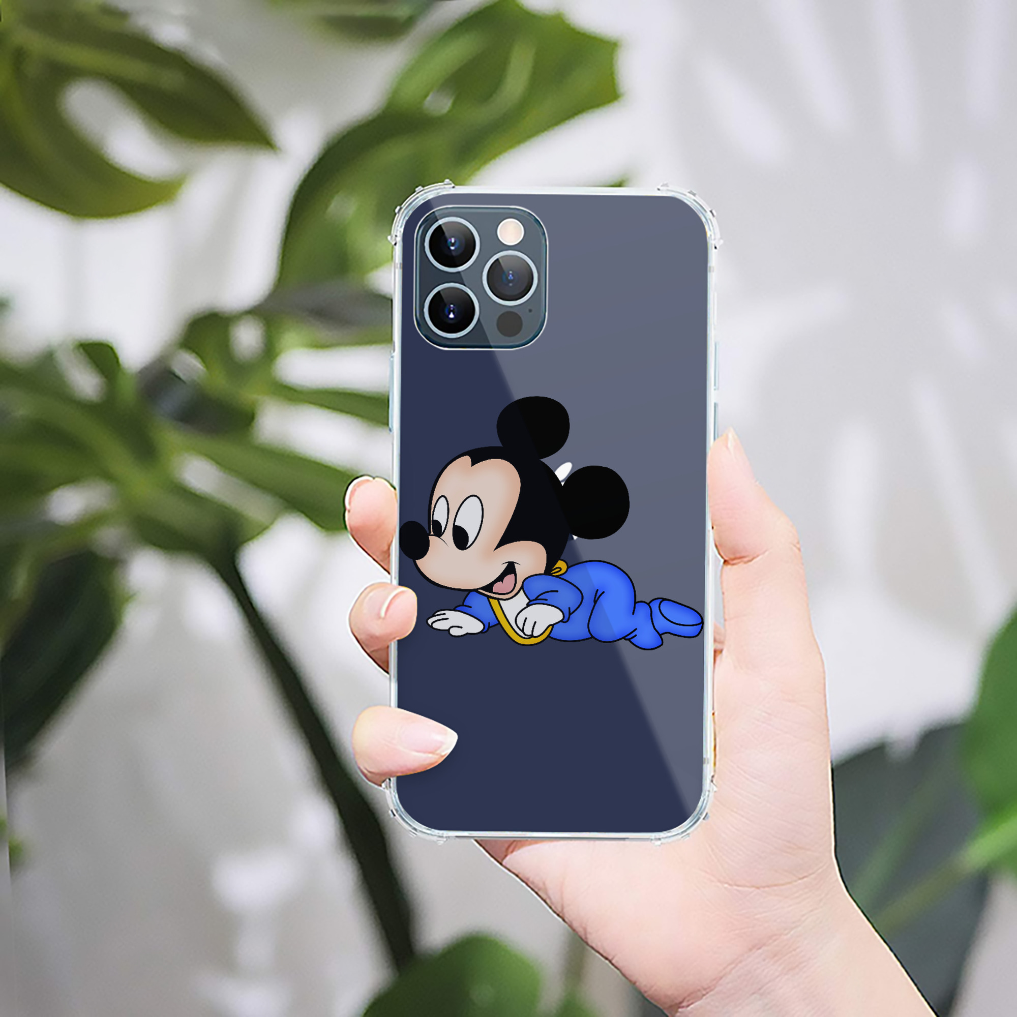 （画像用） ミッキーマウス Mickey Mouse 【iPhone 12シリーズ対応】透明スマホケース（クリアソフトケース）